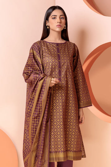 Bonanza Satrangi Plum Lawn Suit Ssk223p40 Eid Pret 2022 Online Shopping